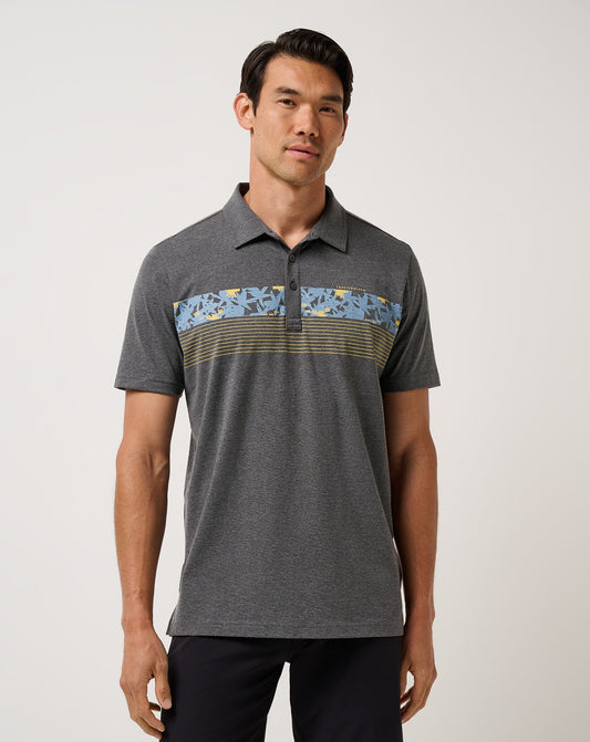 Midnight Train Polo Heather Black | Travis Mathew