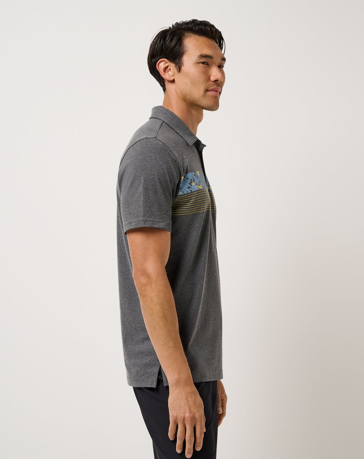 Midnight Train Polo Heather Black | Travis Mathew