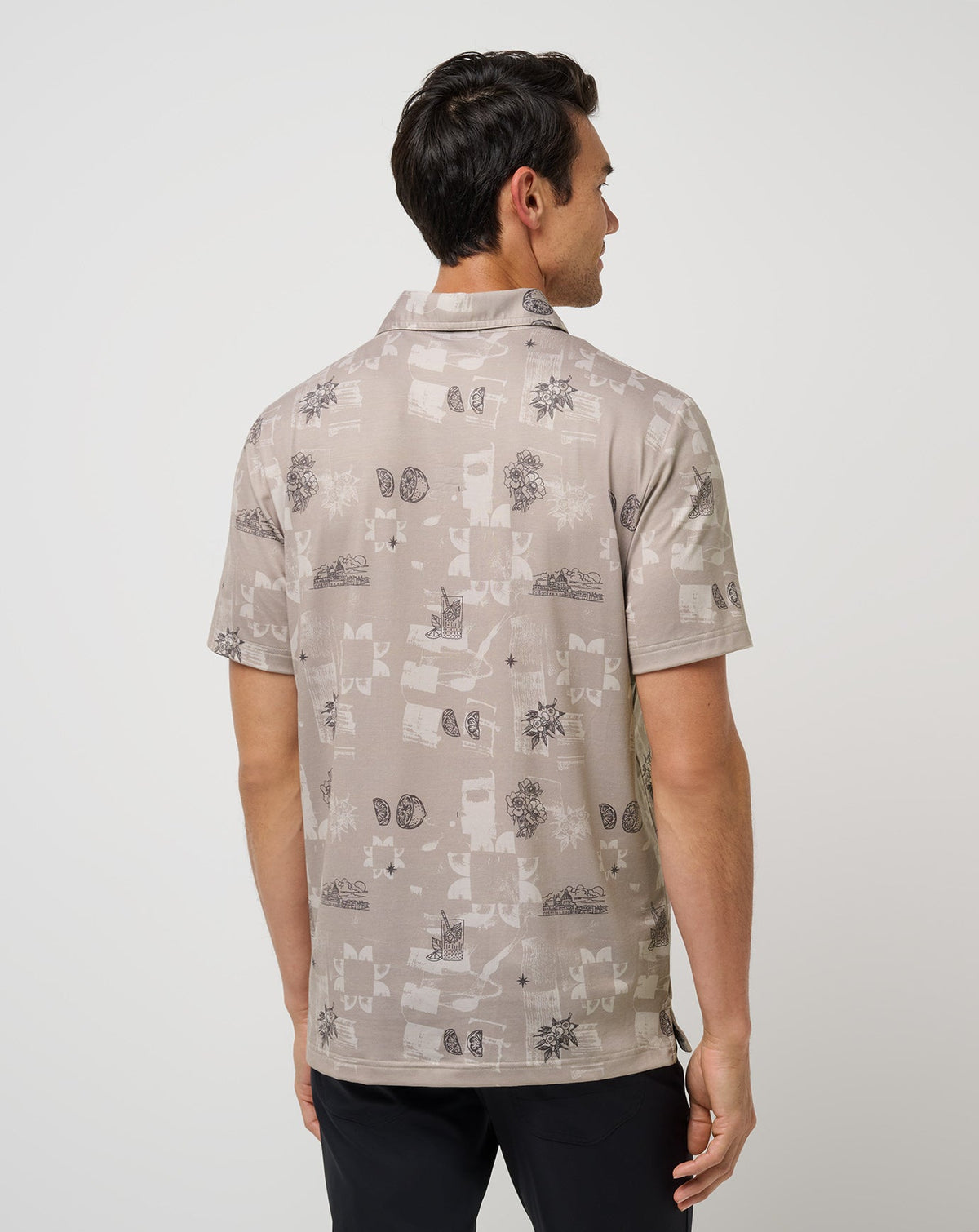 Featherweight Spritz Polo Island Fossil | Travis Mathew