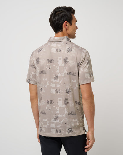 Featherweight Spritz Polo Island Fossil | Travis Mathew