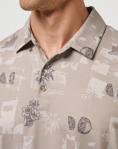 Featherweight Spritz Polo Island Fossil | Travis Mathew