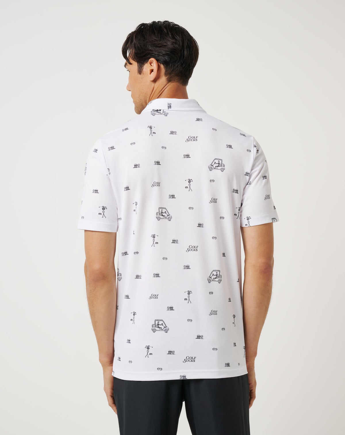Golf Sucks Polo White | Travis Mathew