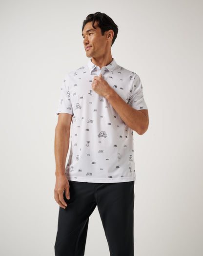 Golf Sucks Polo White | Travis Mathew