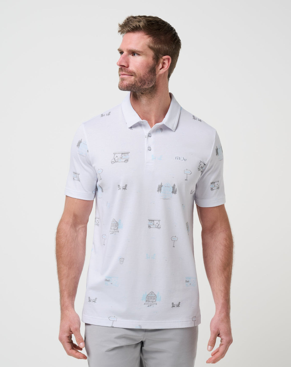 Snow Chance Polo White | Travis Mathew