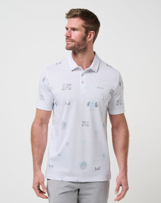 Snow Chance Polo White | Travis Mathew