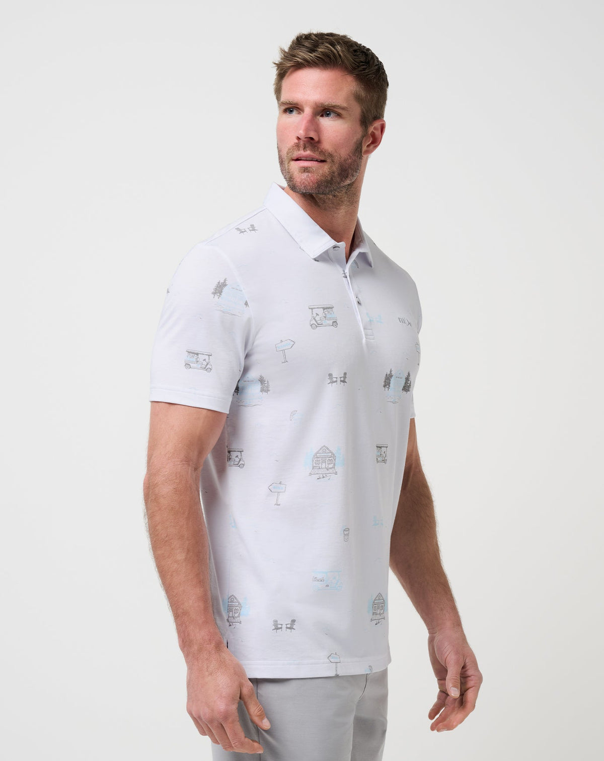 Snow Chance Polo White | Travis Mathew