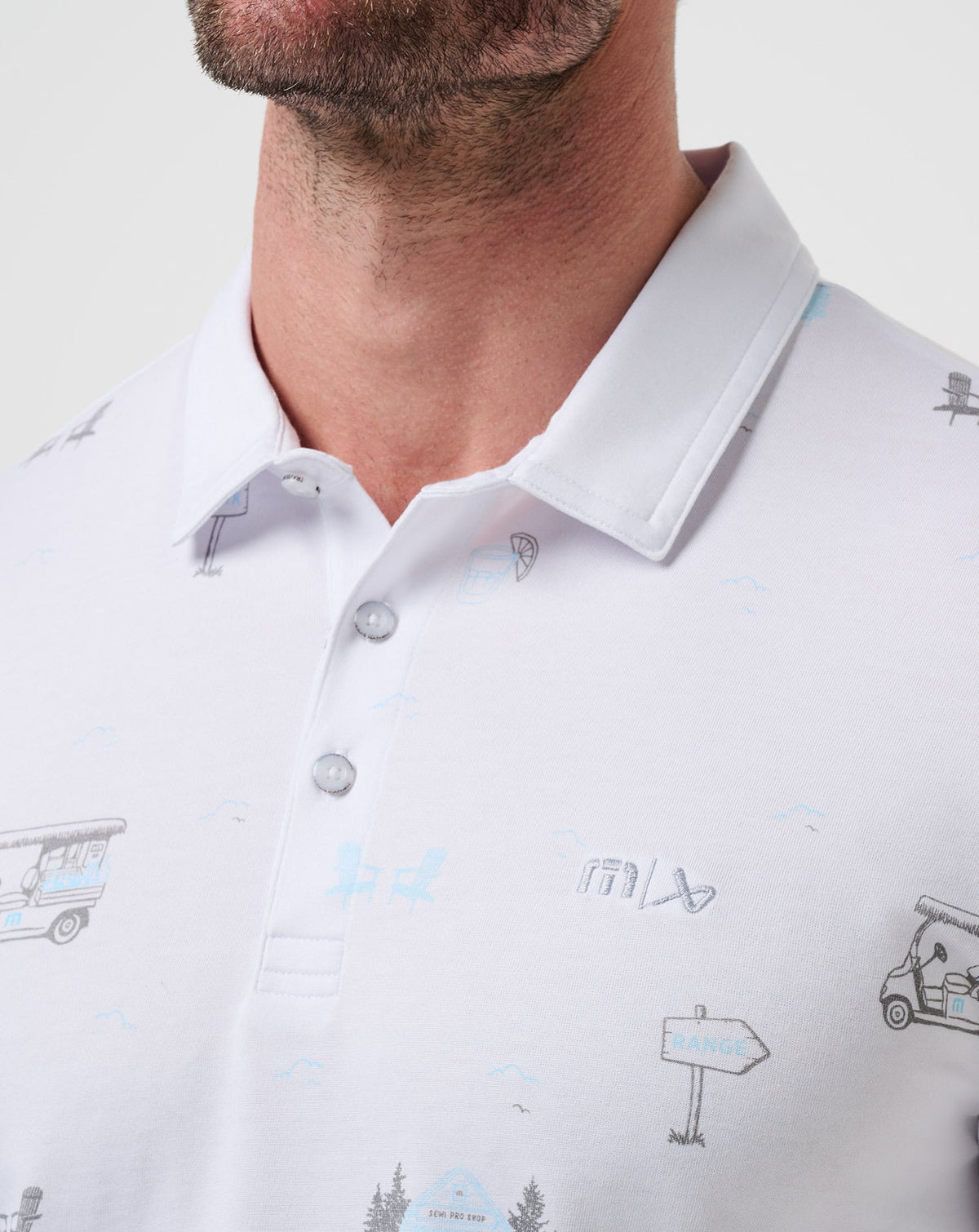 Snow Chance Polo White | Travis Mathew