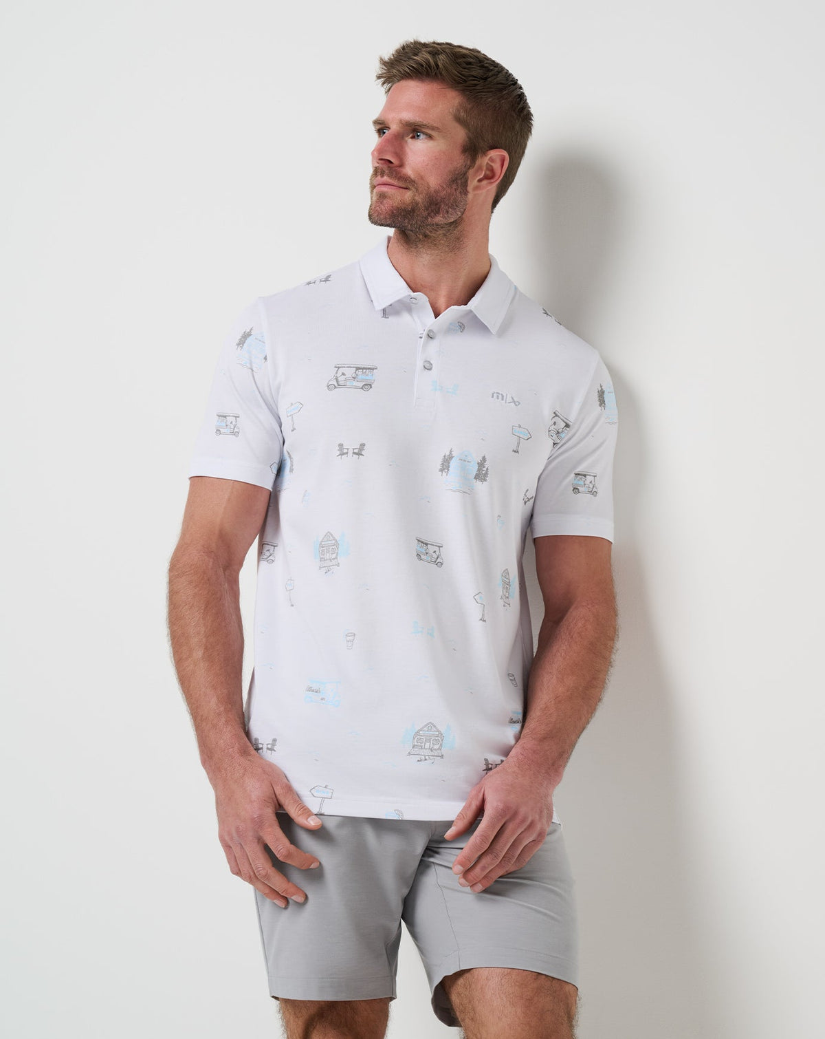 Snow Chance Polo White | Travis Mathew