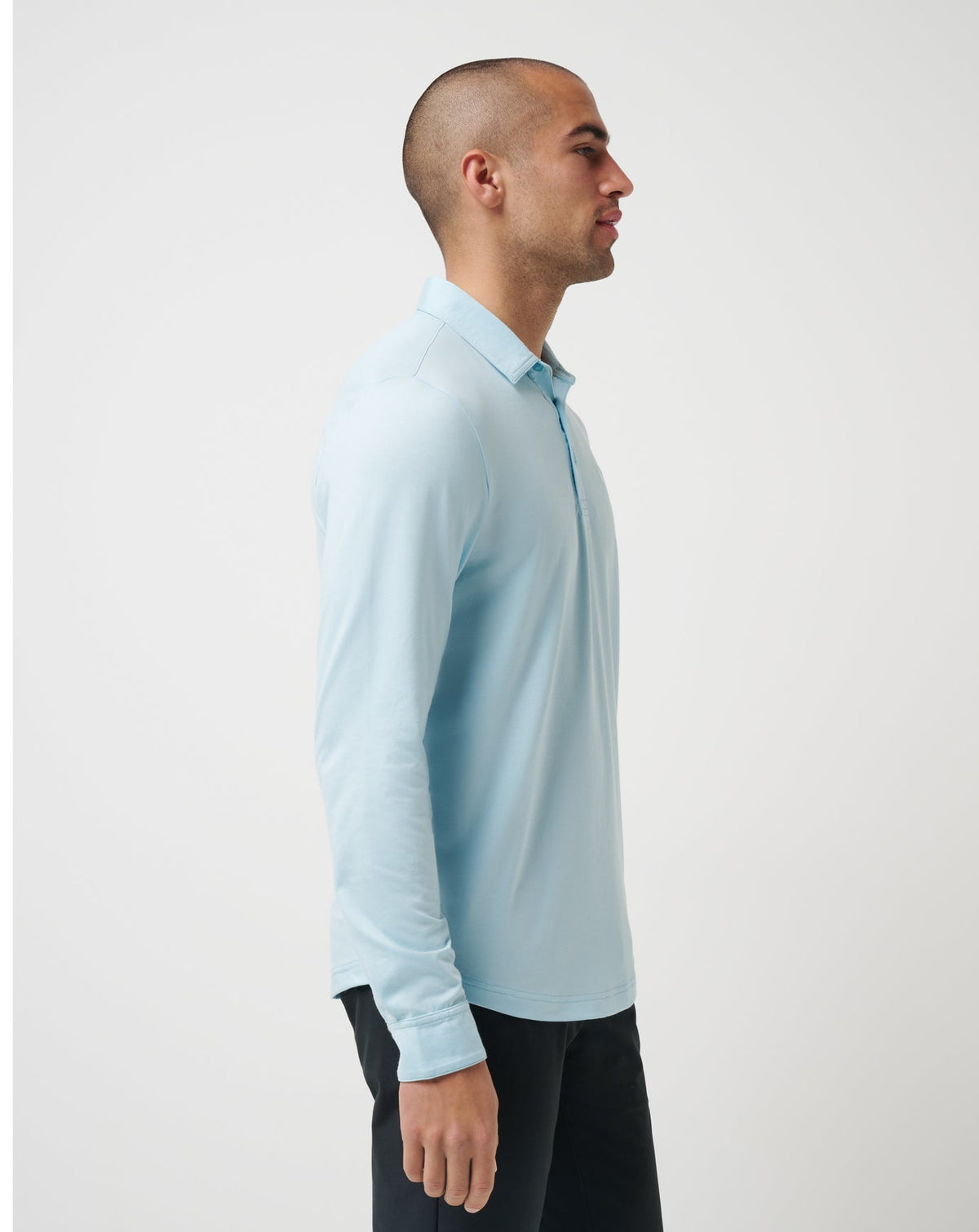 Featherweight Long Sleeve Polo Cory Blue | Travis Mathew