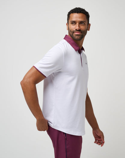 Home Game Polo White | Travis Mathew