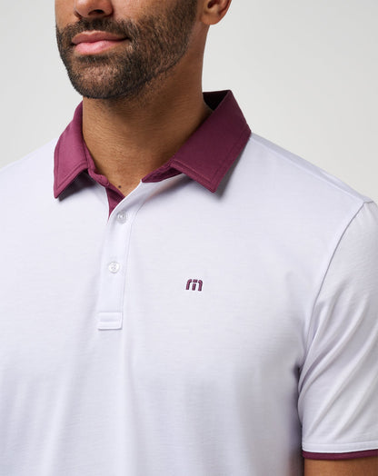 Home Game Polo White | Travis Mathew