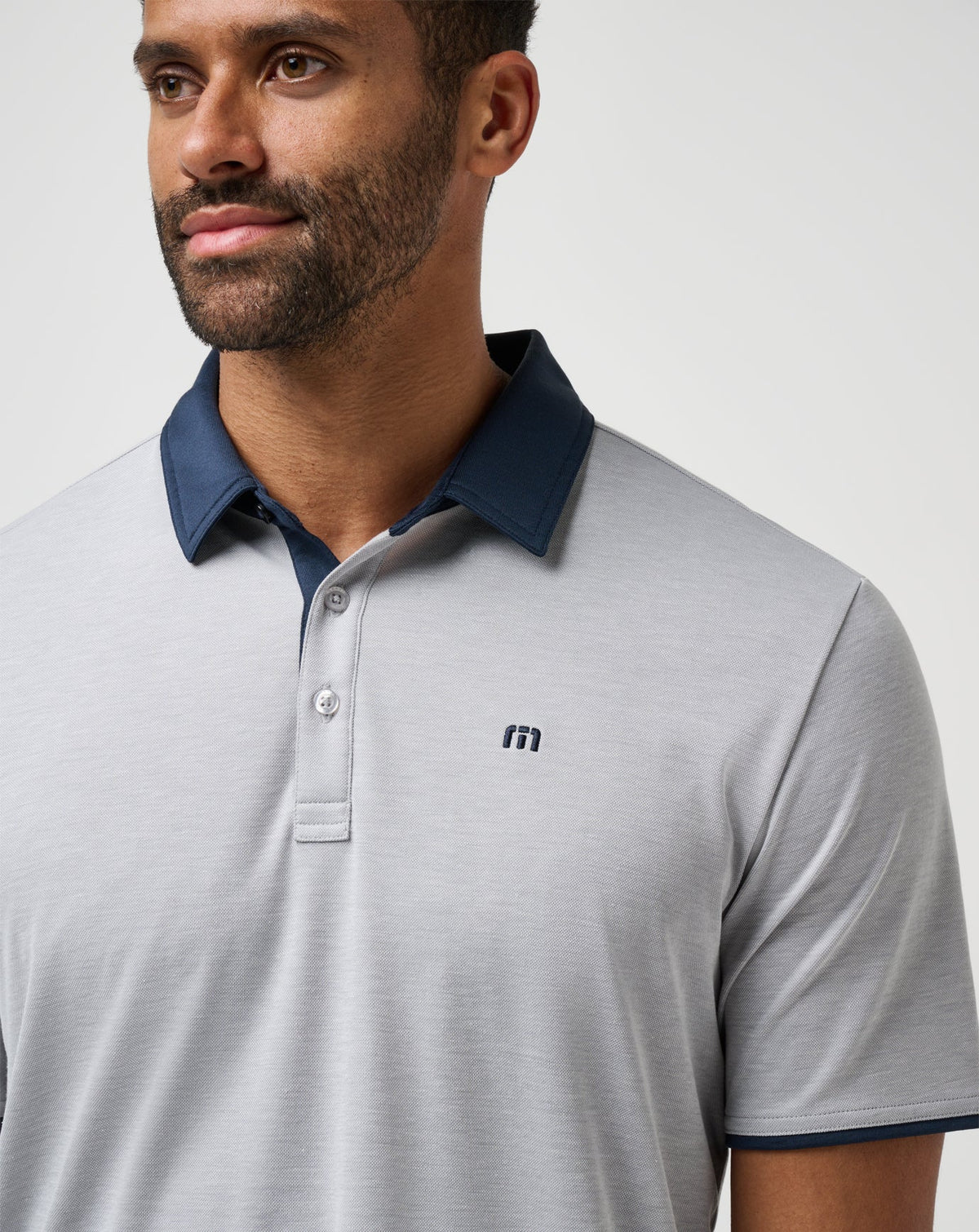 Home Game Polo Heather Light Grey | Travis Mathew