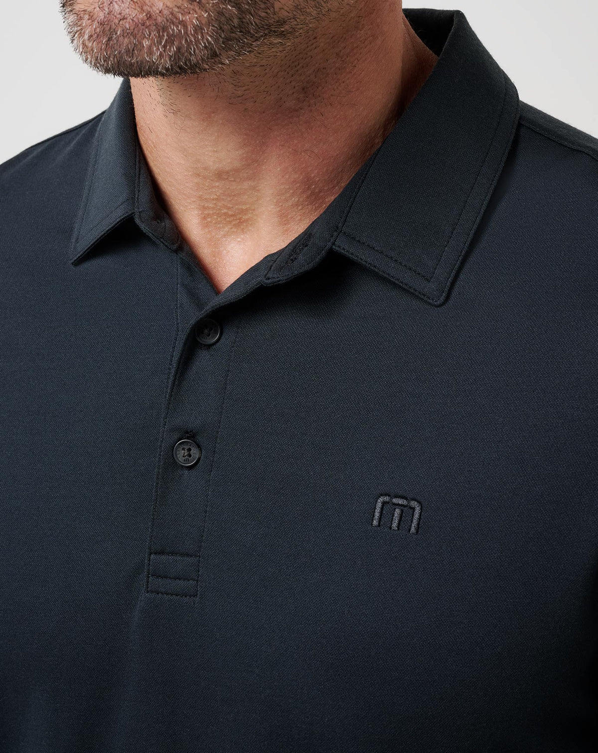 Featherweight Long Sleeve Polo Black | Travis Mathew