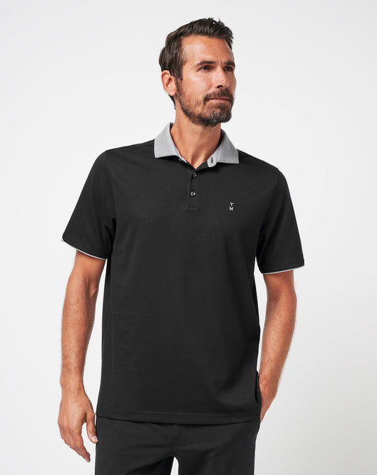 Reservation Number Polo Black | Travis Mathew
