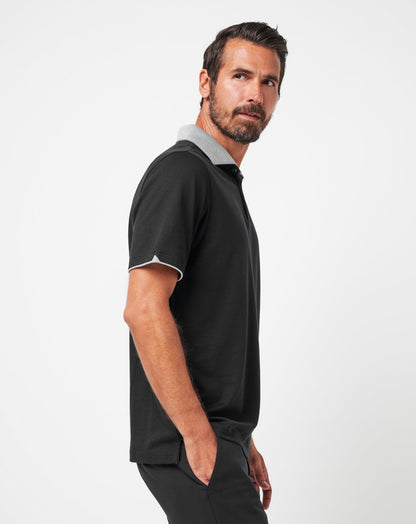 Reservation Number Polo Black | Travis Mathew
