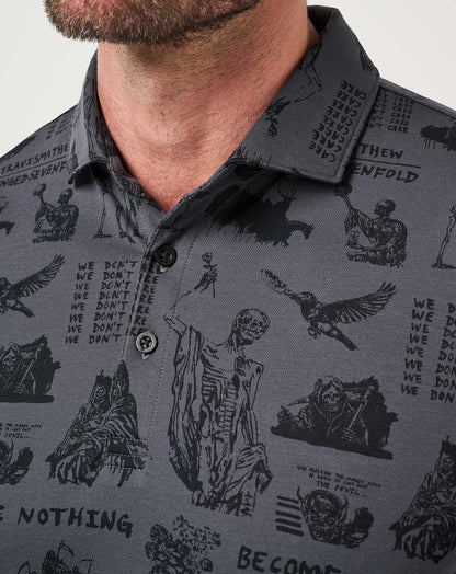Sound Check Polo Grey/Black | Travis Mathew
