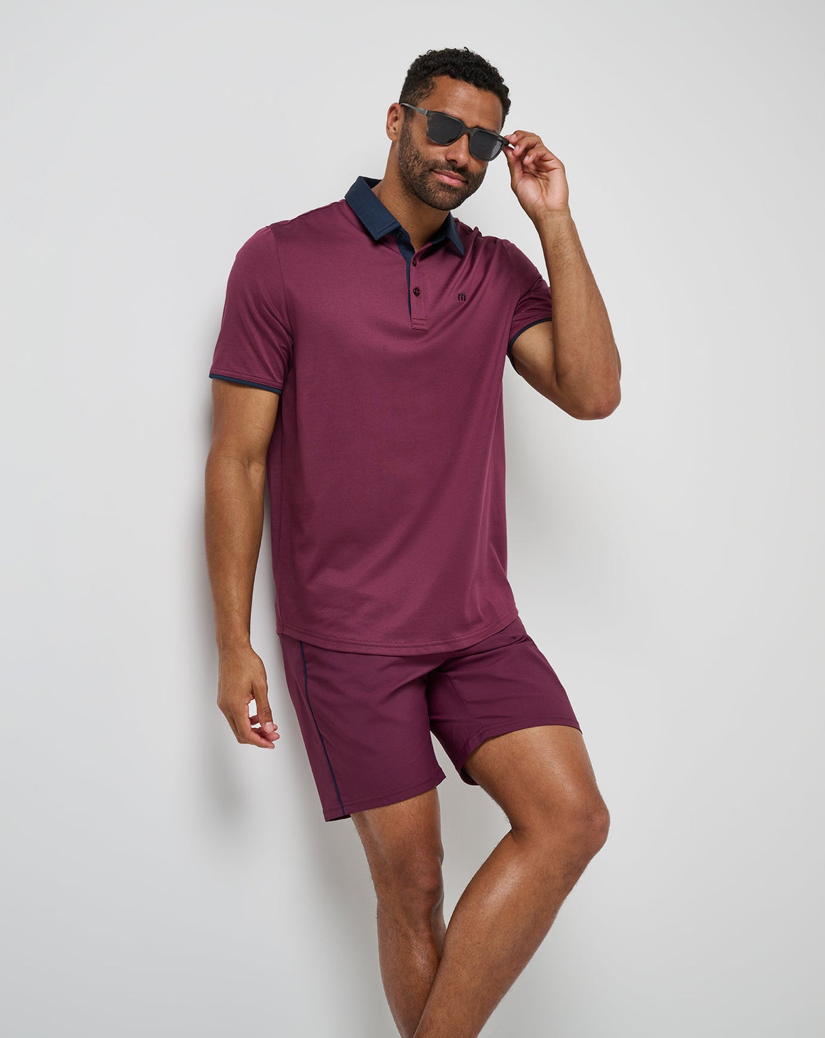 Home Game Polo Mauve Wine | Travis Mathew