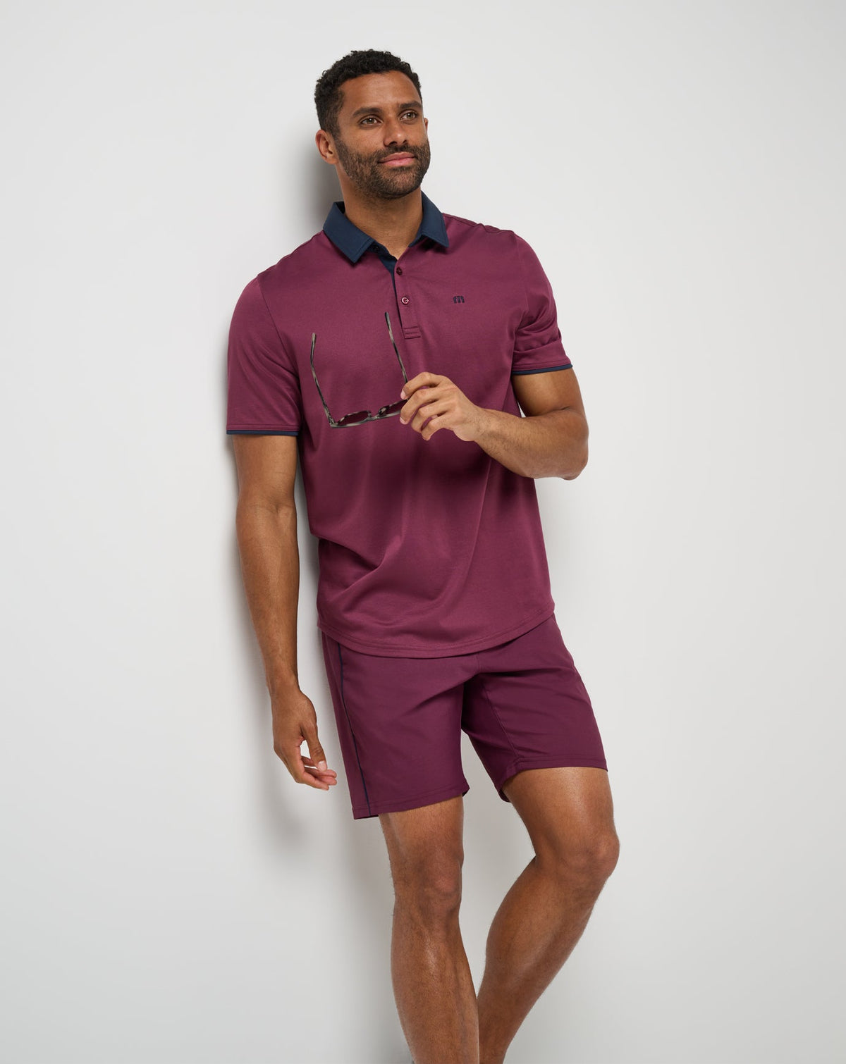 Home Game Polo Mauve Wine | Travis Mathew