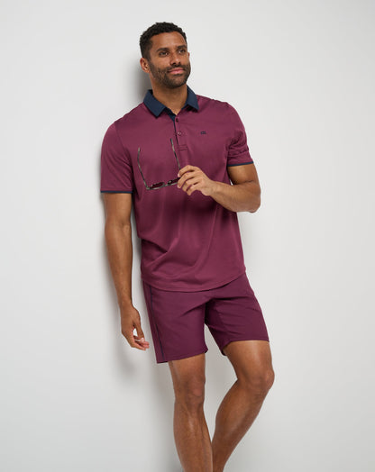 Home Game Polo Mauve Wine | Travis Mathew