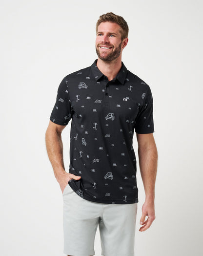 Golf Sucks Polo Black | Travis Mathew
