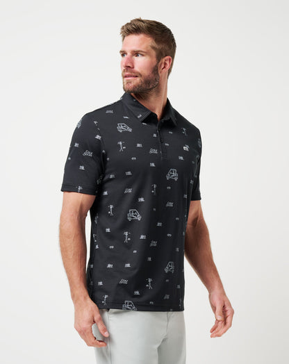 Golf Sucks Polo Black | Travis Mathew