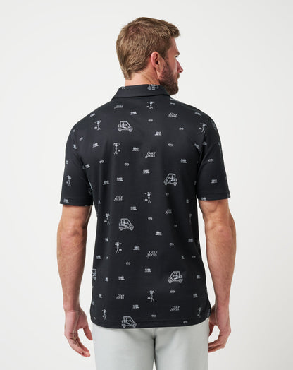 Golf Sucks Polo Black | Travis Mathew