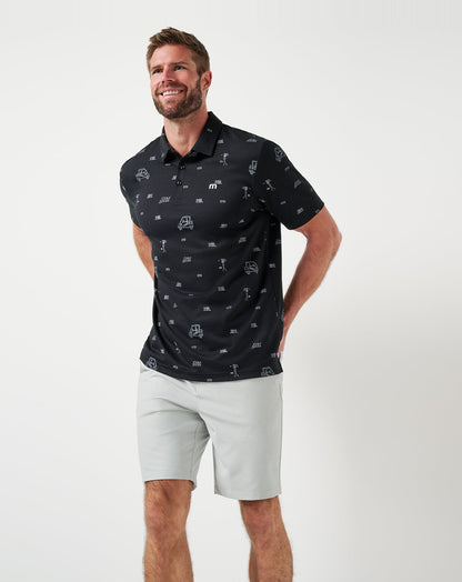 Golf Sucks Polo Black | Travis Mathew