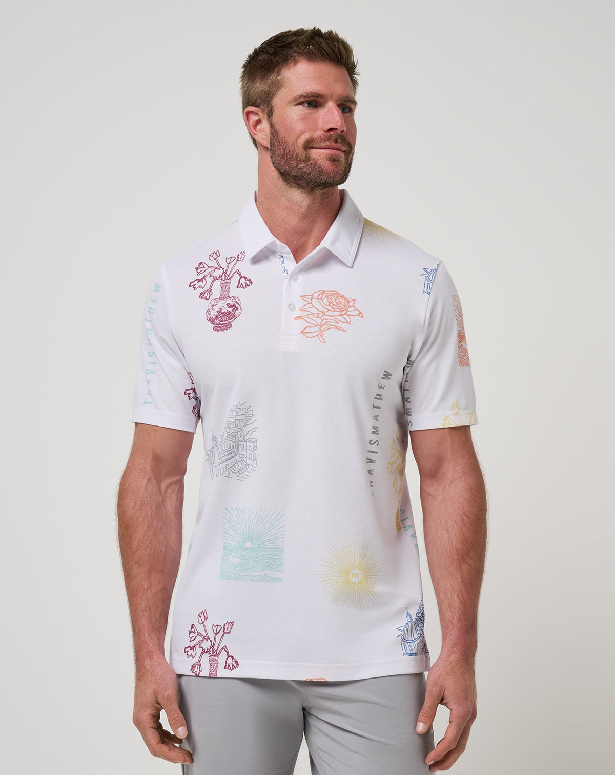Passport Polo White | Travis Mathew