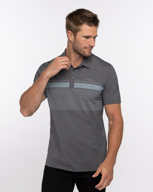 Endless Horizon Polo Heather Dark Grey | Travis Mathew