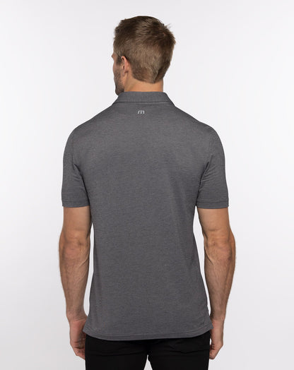 Endless Horizon Polo Heather Dark Grey | Travis Mathew
