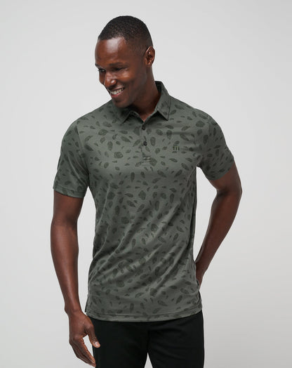 Magma Melt Polo Dark Olive | Travis Mathew
