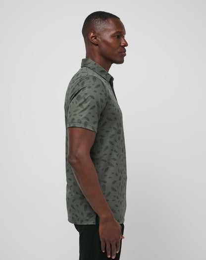 Magma Melt Polo Dark Olive | Travis Mathew