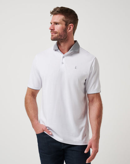 Reservation Number Polo White | Travis Mathew
