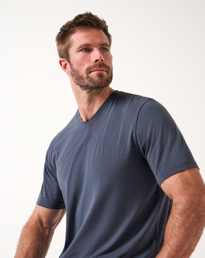 Cloud V-Neck Tee Blue Nights | Travis Mathew