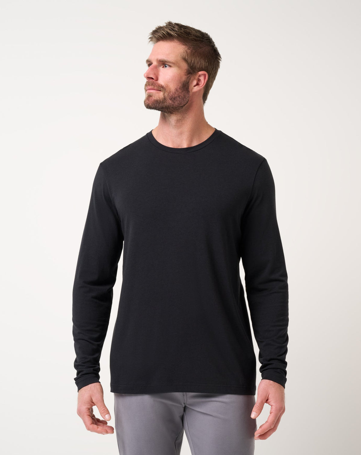 Cloud Crew Long Sleeve Tee Black | Travis Mathew