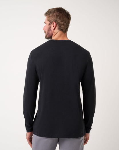 Cloud Crew Long Sleeve Tee Black | Travis Mathew