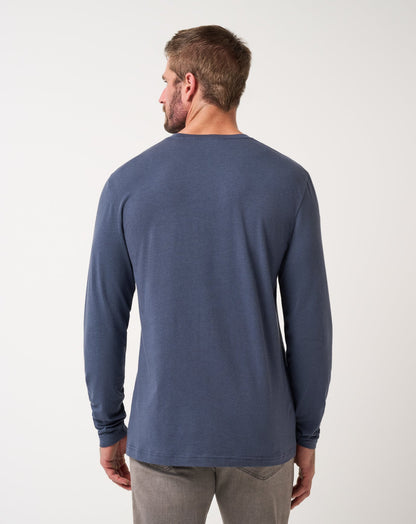 Cloud Crew Long Sleeve Tee Blue Nights | Travis Mathew