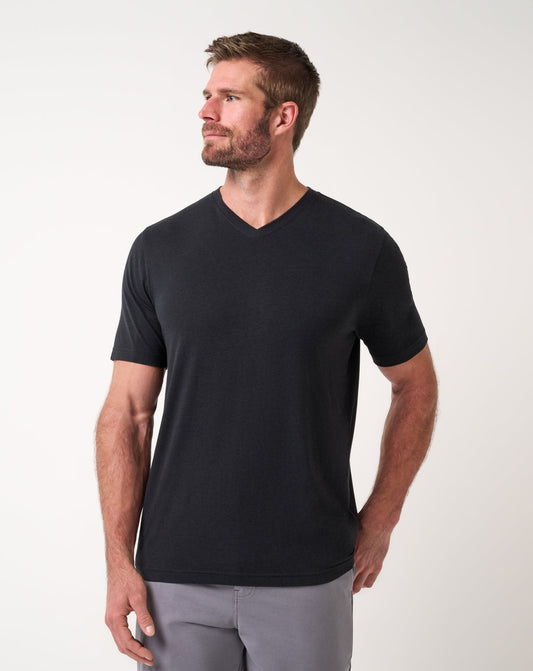 Cloud V-Neck Tee Black | Travis Mathew