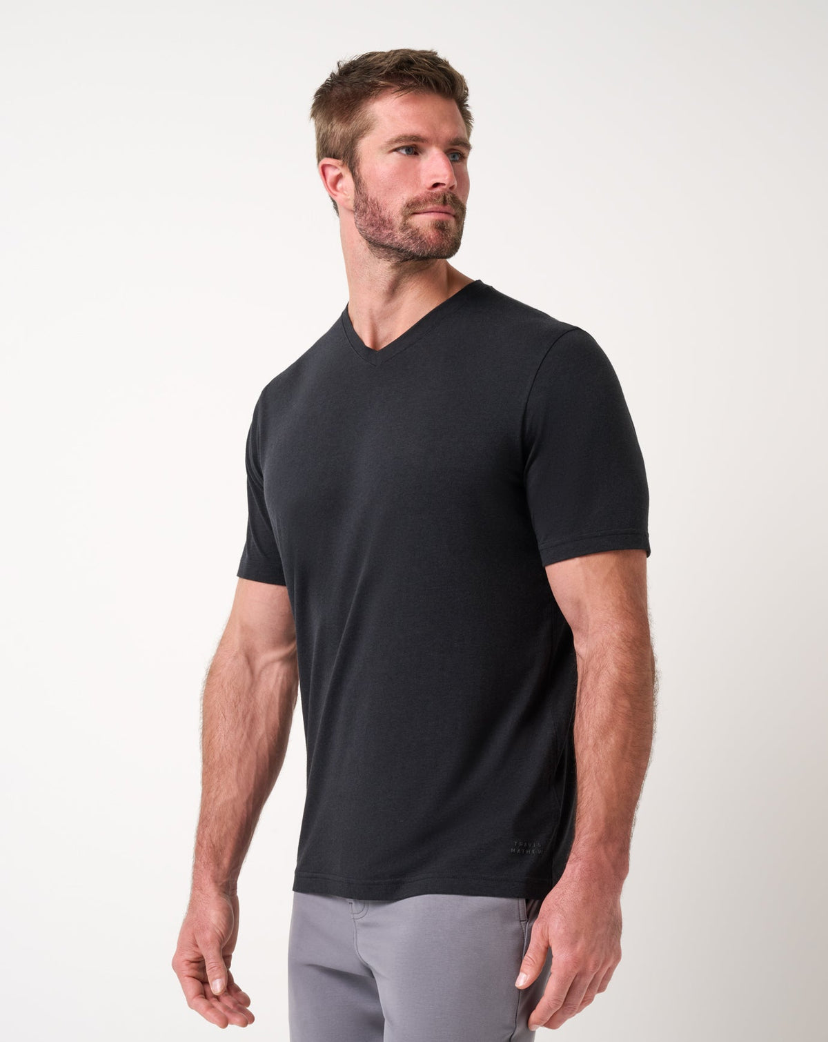 Cloud V-Neck Tee Black | Travis Mathew