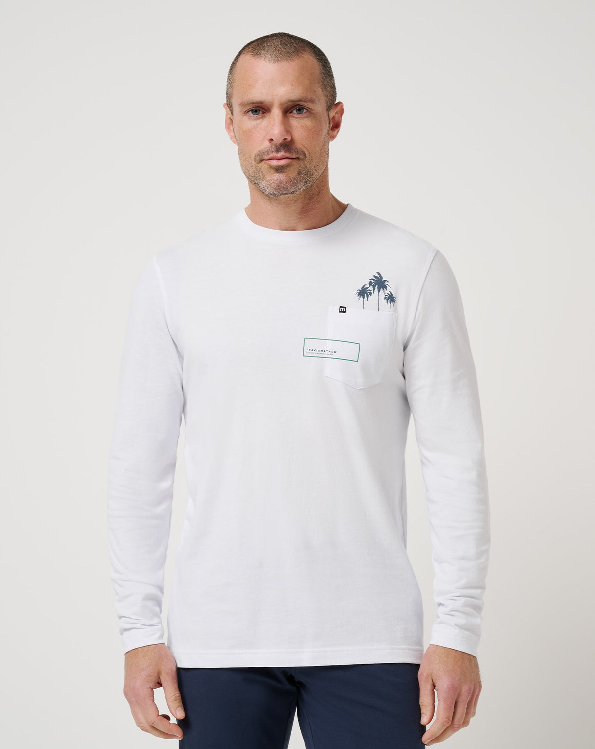 Reef Stop Long Sleeve Tee White | Travis Mathew