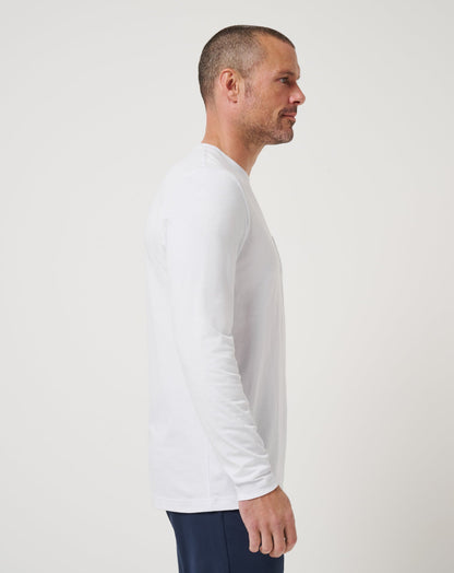 Reef Stop Long Sleeve Tee White | Travis Mathew