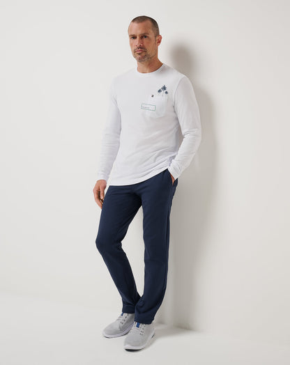 Reef Stop Long Sleeve Tee White | Travis Mathew