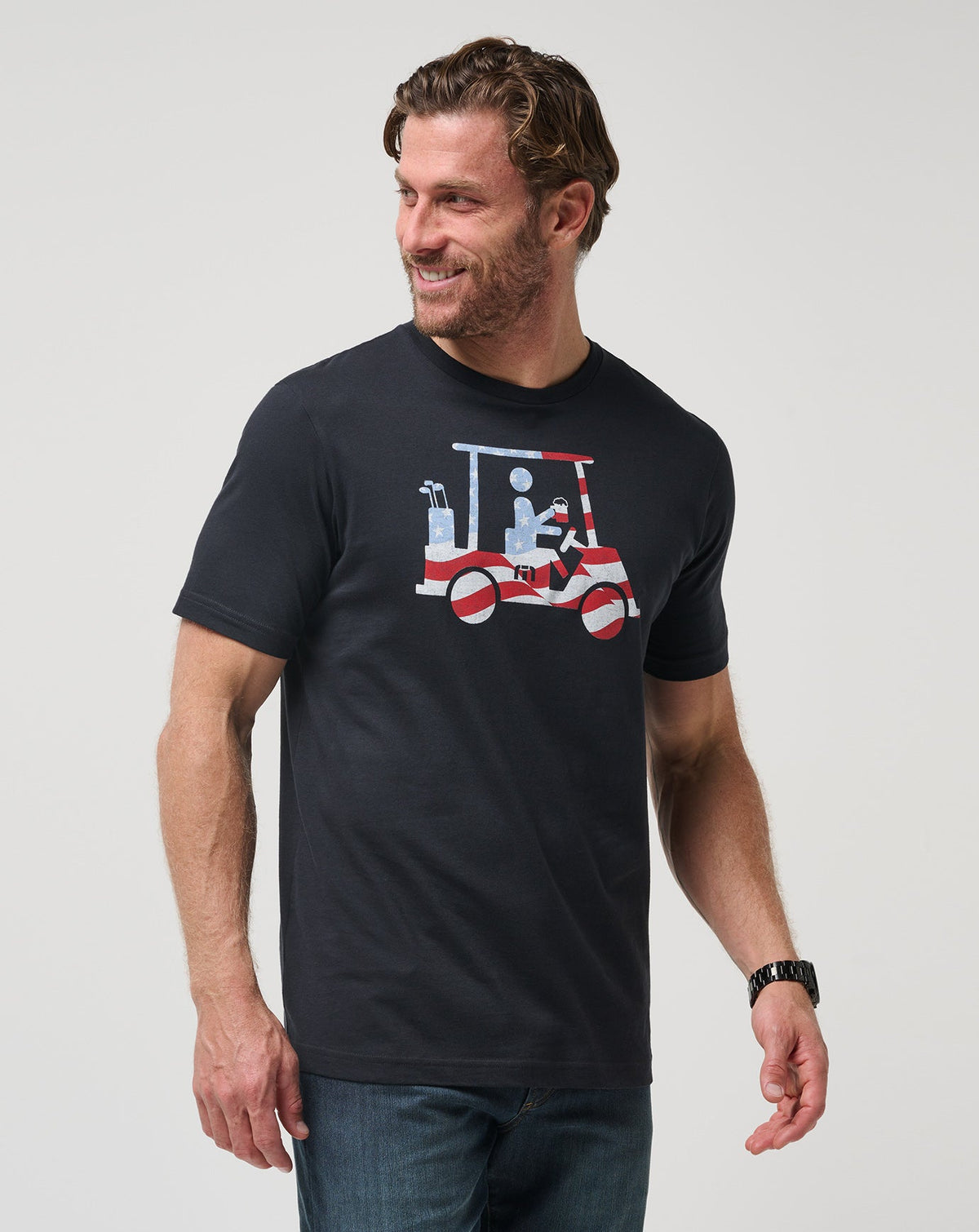 Five K Day Tee Black | Travis Mathew