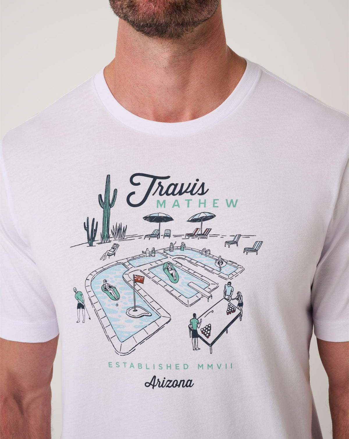 Summer Survival Tee White | Travis Mathew