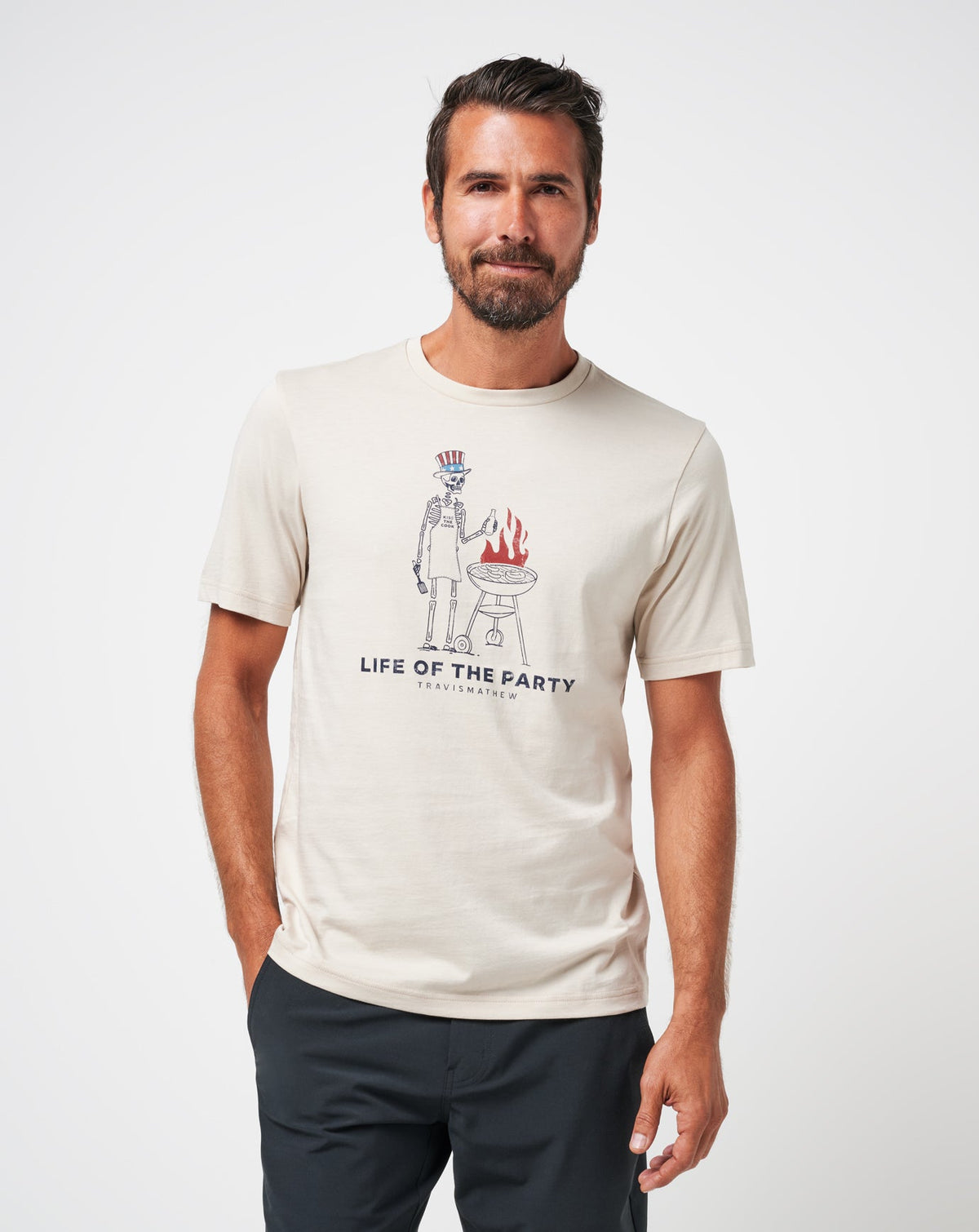 Grill And Thrill Tee Italian Sand | Travis Mathew