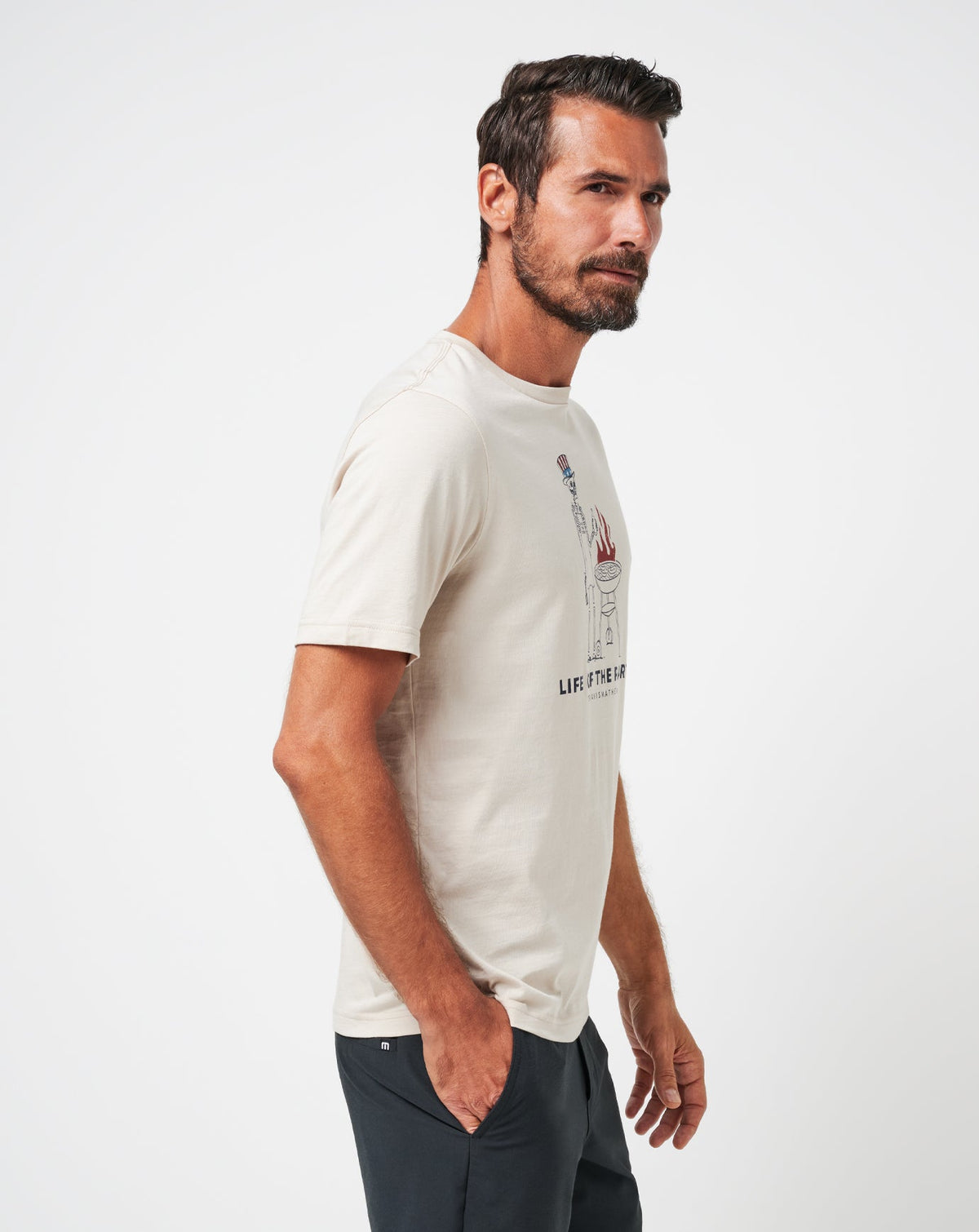 Grill And Thrill Tee Italian Sand | Travis Mathew
