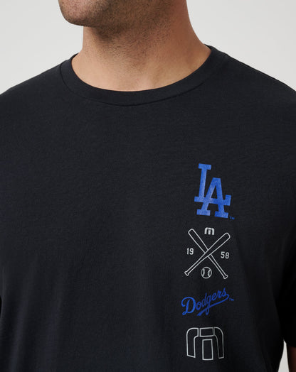 Los Angeles Dodgers Sunset Slam 2.0 Tee Black | Travis Mathew