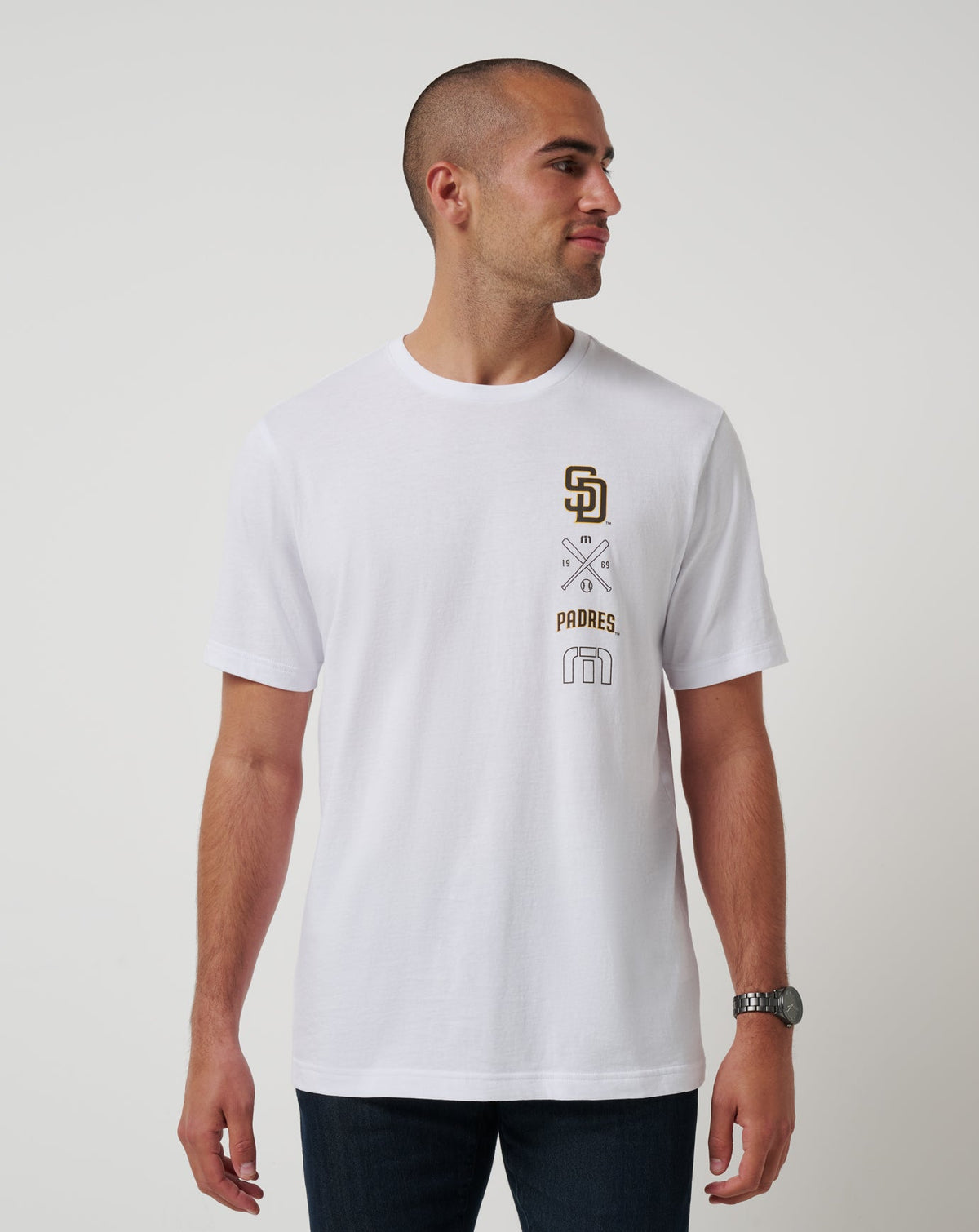 San Diego Padres Sunset Slam 2.0 Tee White | Travis Mathew