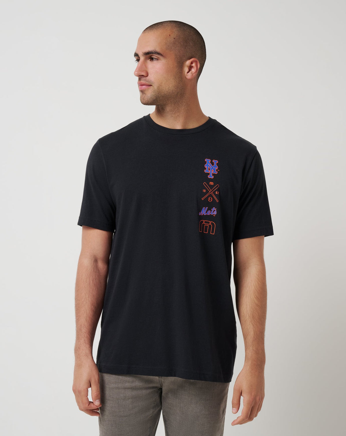 New York Mets Sunset Slam 2.0 Tee Black | Travis Mathew