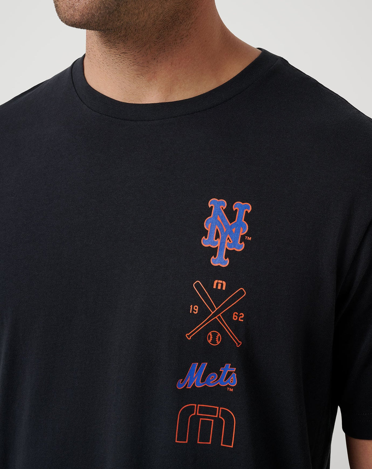 New York Mets Sunset Slam 2.0 Tee Black | Travis Mathew